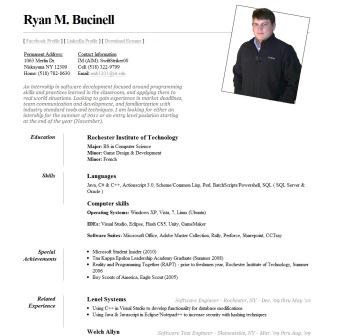 Rich Format Resume